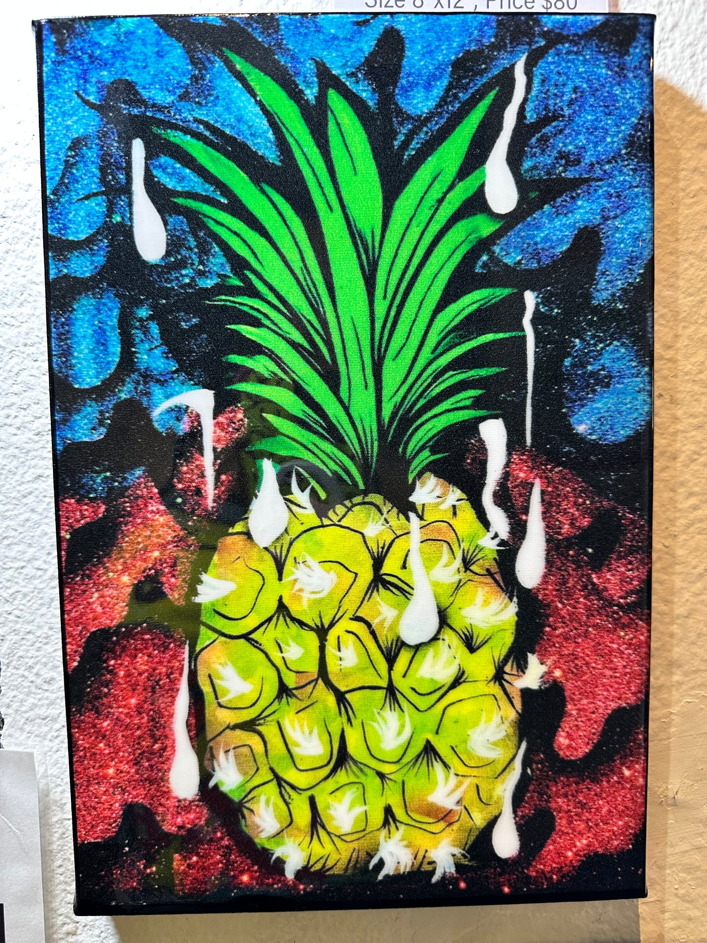 Drippy Pineapple Mini Canvas