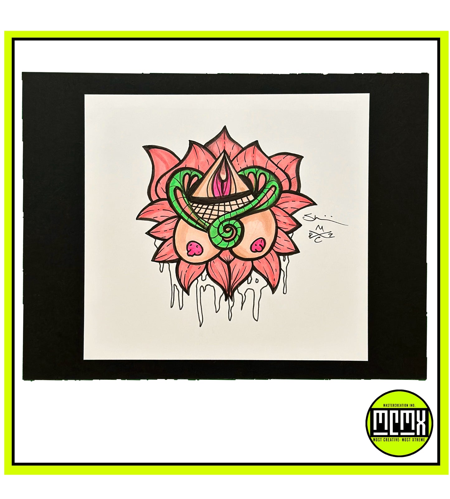 Juicy Flower - Hand Drawn Original