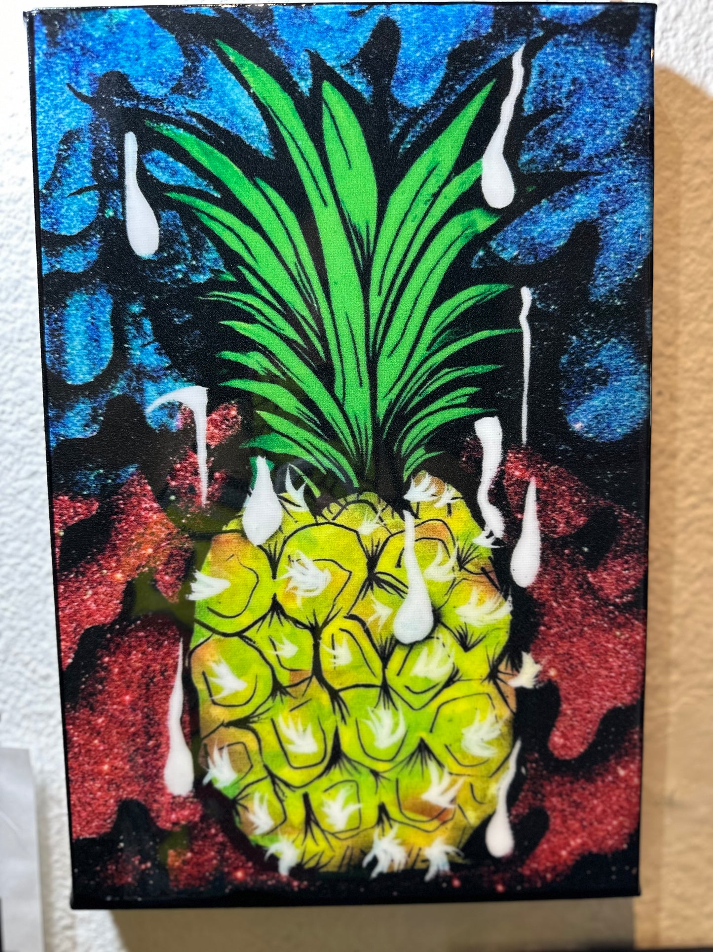 Drippy Pineapple Mini Canvas