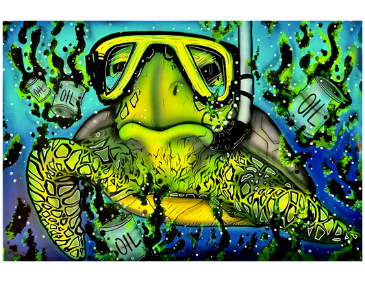 Just Keep Swimming - Turtle Print