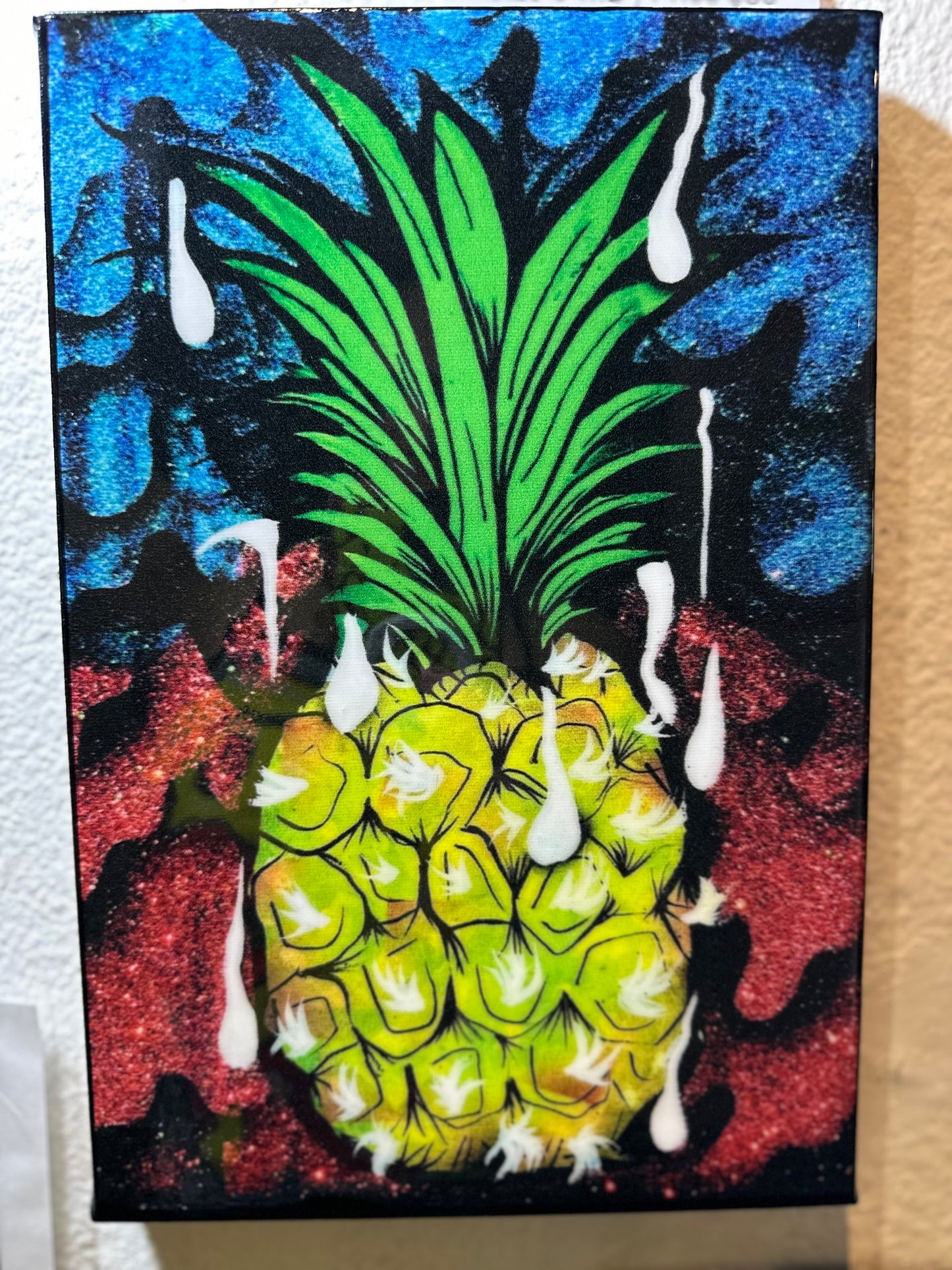 Drippy Pineapple Mini Canvas